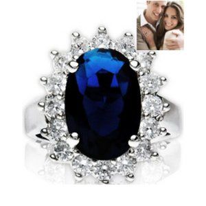 "The Princess" Blue Sapphire Inspired Ring